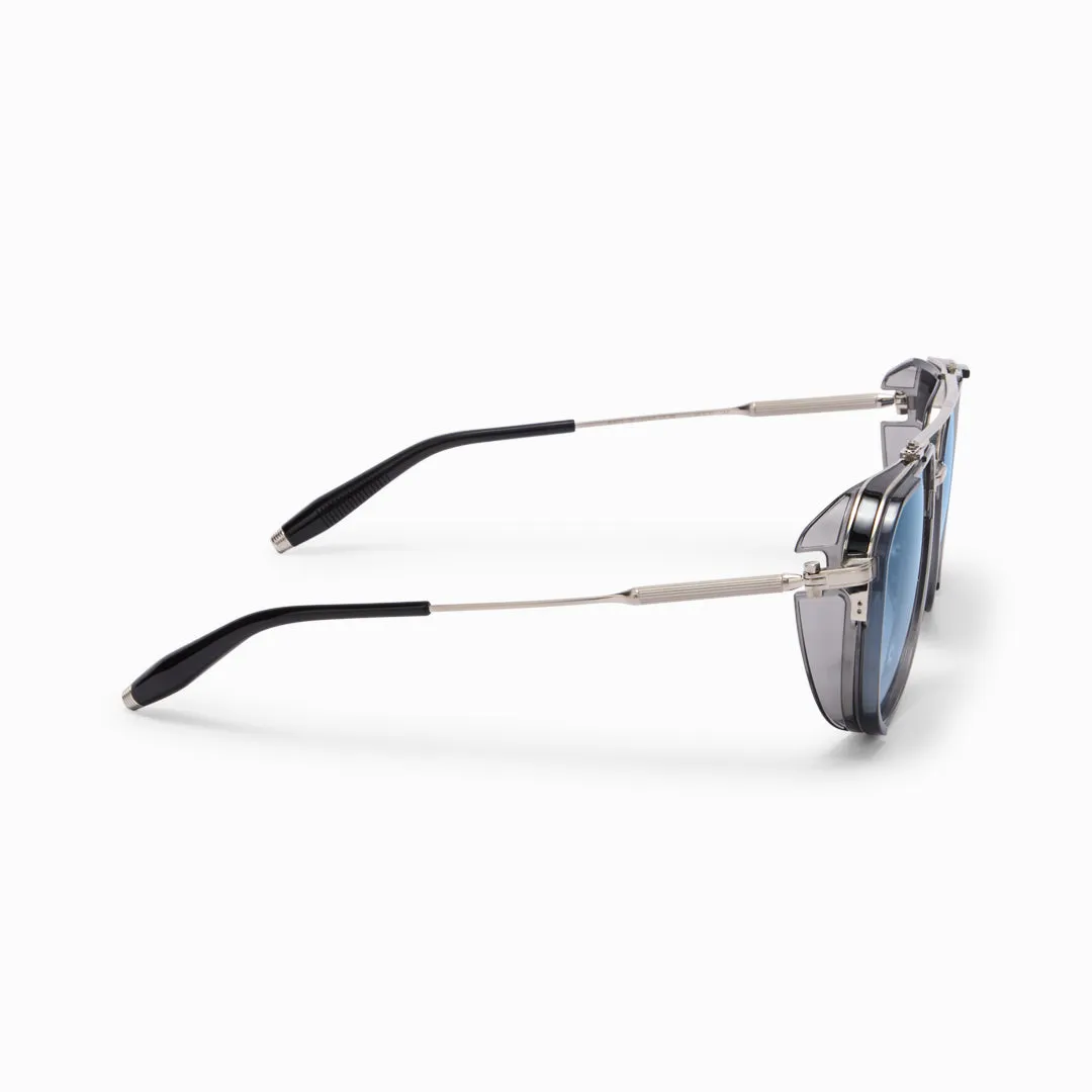 Akoni Echo Sonnenbrille Brushed Silver Aviator