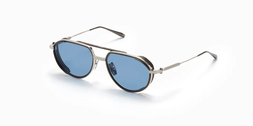 Akoni Horizon Skyracer Sonnenbrille Silber Titan Aviator
