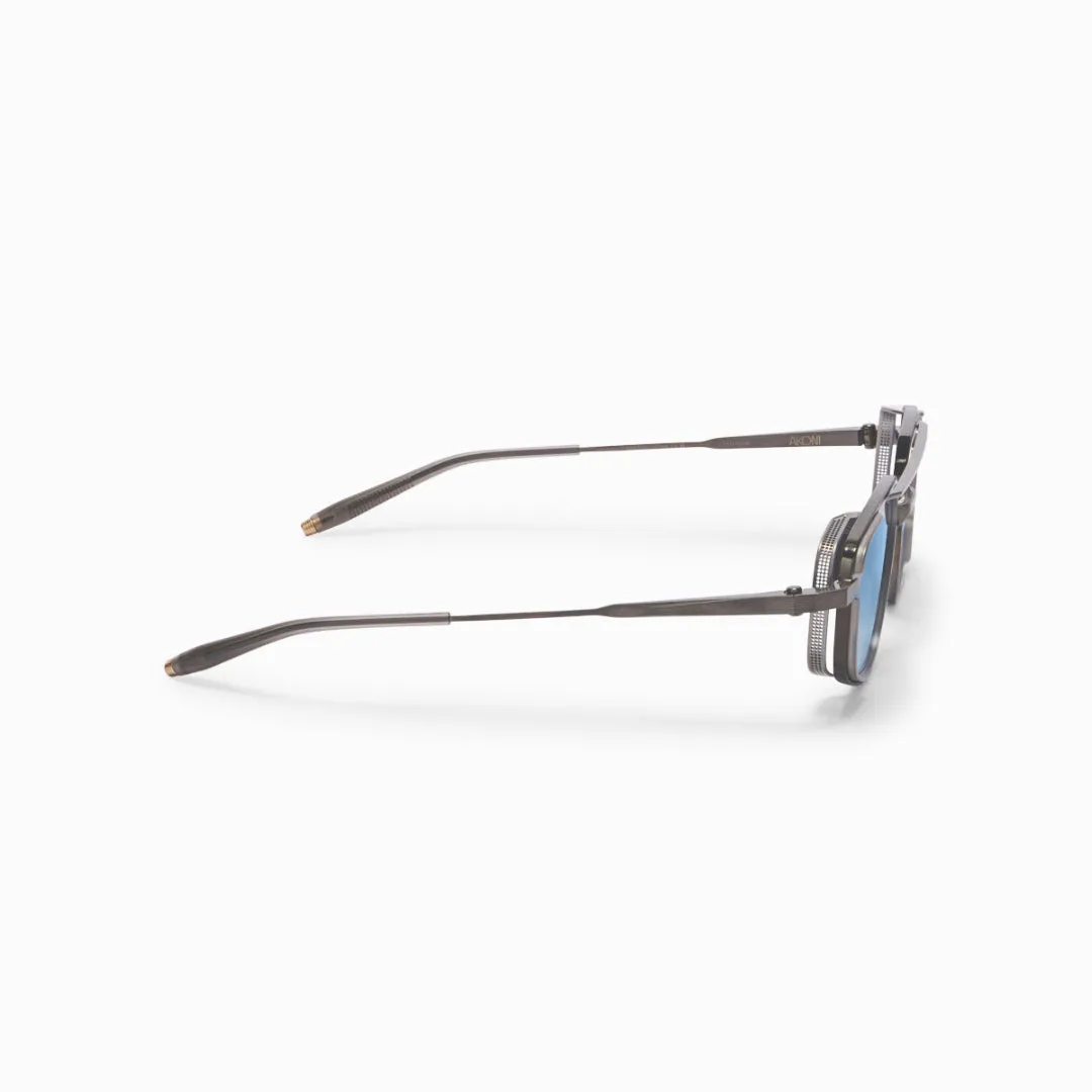 Akoni Delta Atlantis Sonnenbrille Brushed Black Rhodium