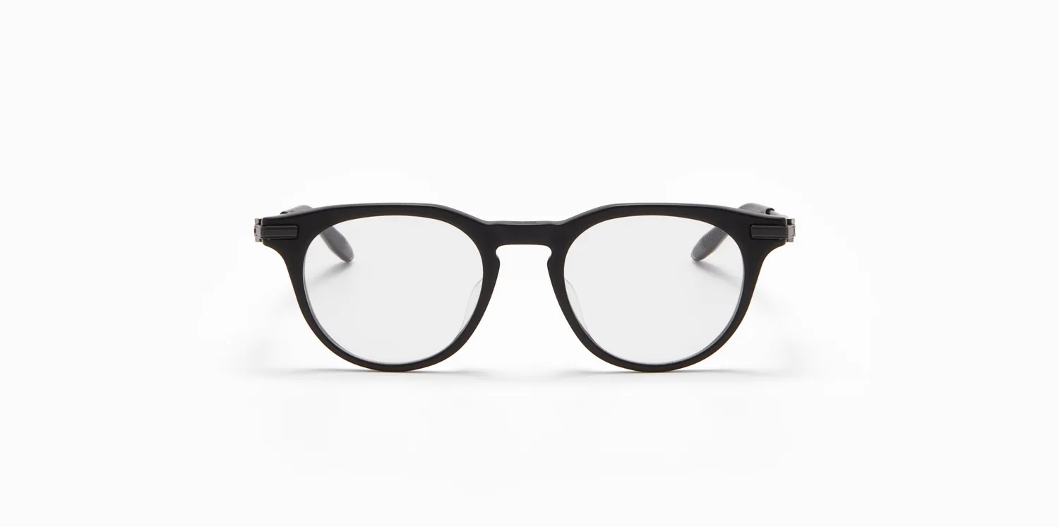 Akoni Delta Gemini runde Brille Matt Schwarz 50