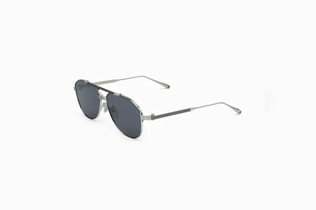 Akoni Optima Helios Sonnenbrille Brushed Silver