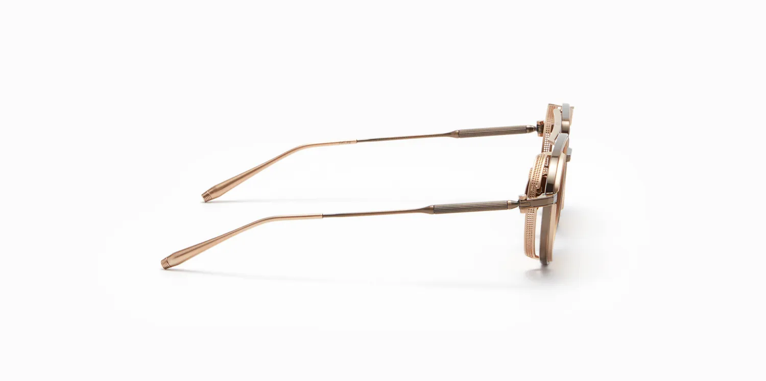 Akoni Horizon Skyracer Sonnenbrille Antiqued White Gold Titan