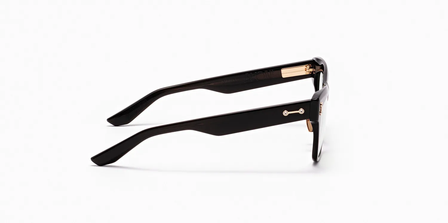 Akoni Etere Sagitta Brille Crystal Black Cat-Eye