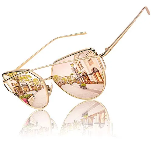 GQUEEN MT3 Cat Eye Sonnenbrille Damen UV400 übergroß