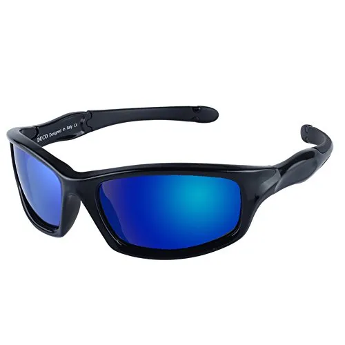 DUCO K006 Kinder Sonnenbrille schwarz-blau polarisiert