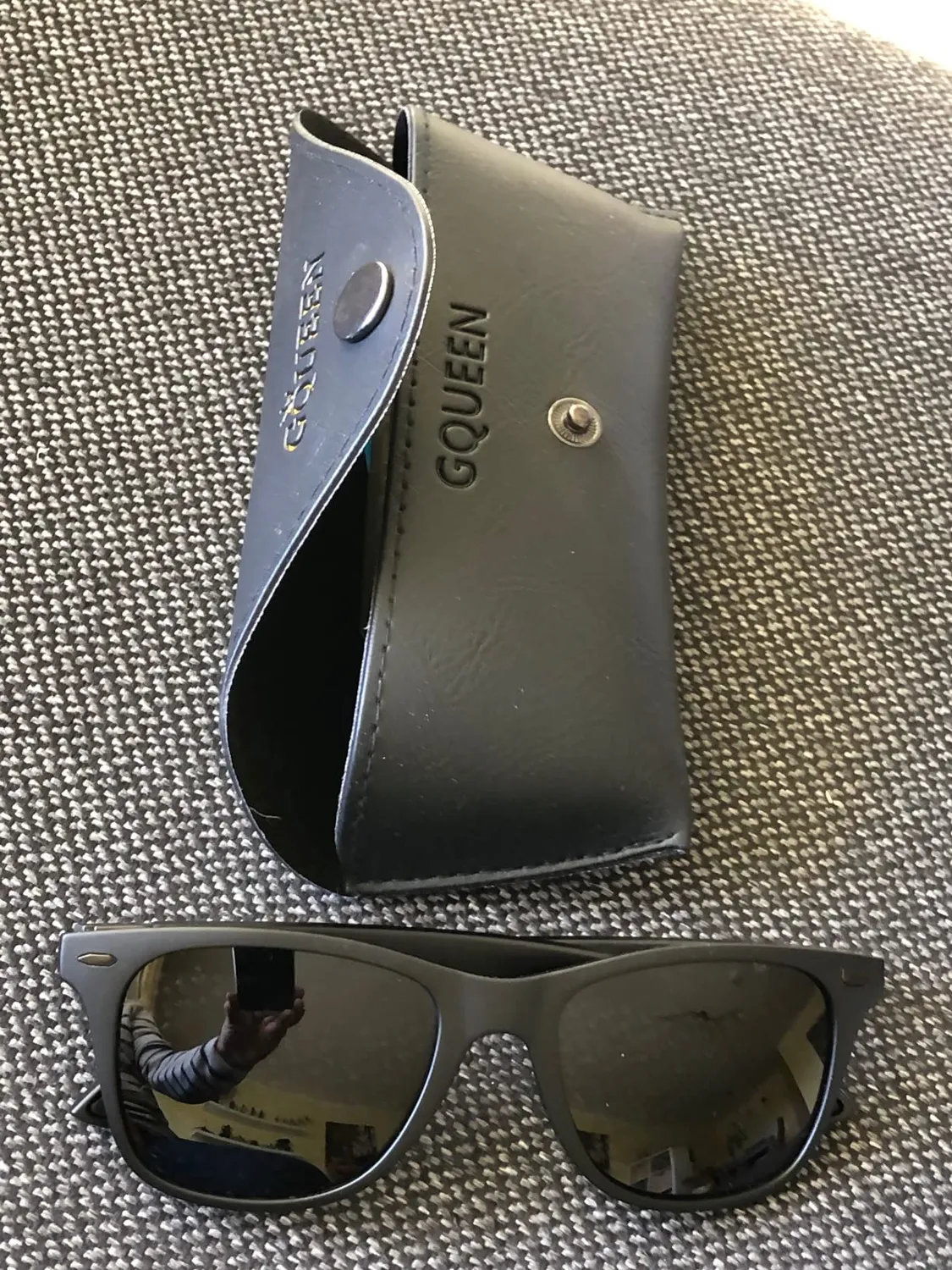 GQUEEN Rechteck Sonnenbrille polarisiert leicht UV400