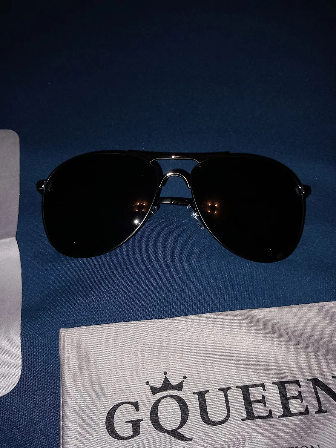 GQUEEN Piloten Sonnenbrille schwarz polarisiert UV400