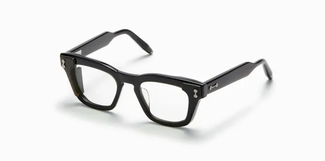 Akoni Etere Ara Rx Brille Crystal Black Acetat 49
