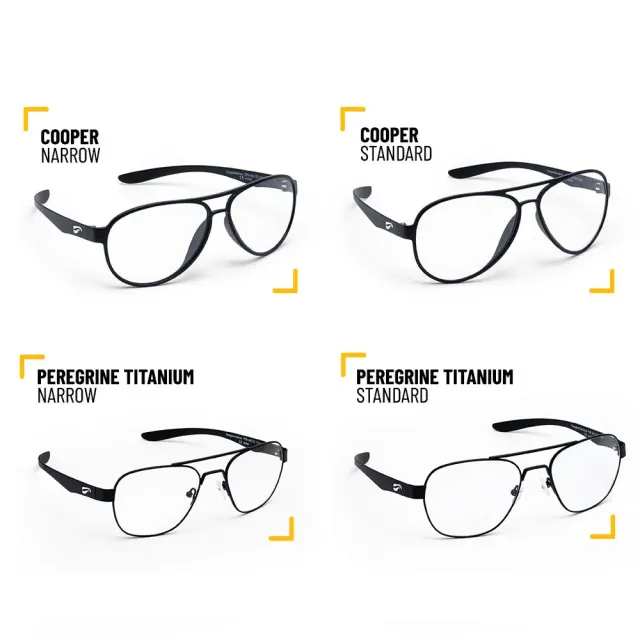 Flying Eyes Aviator Anprobe-Set 4 Fassungen Test