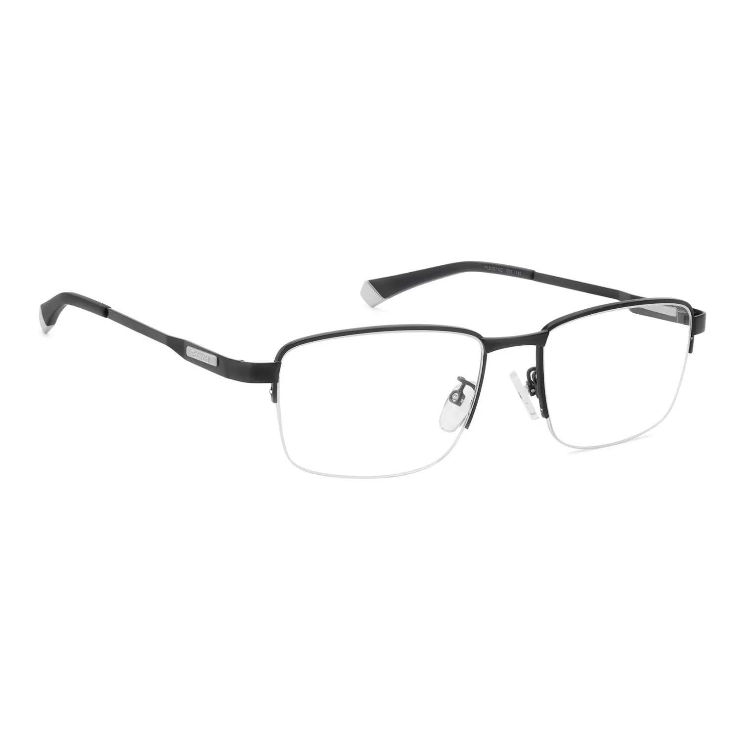 Polaroid PLD D571/G Herrenbrille Schwarz Halbrand Metall