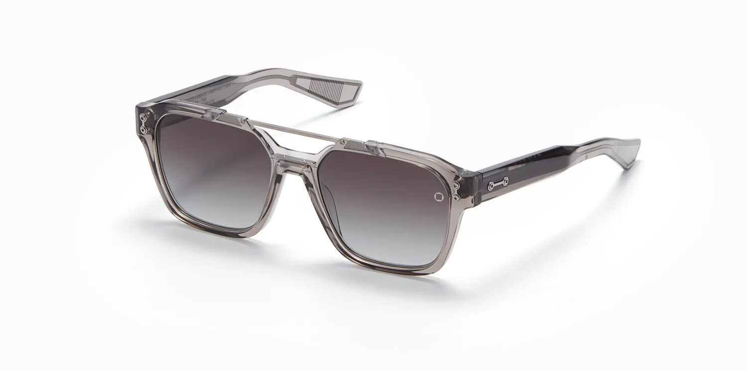 Akoni Delta Discovery Sonnenbrille Dunkelgrau Acetat Titan