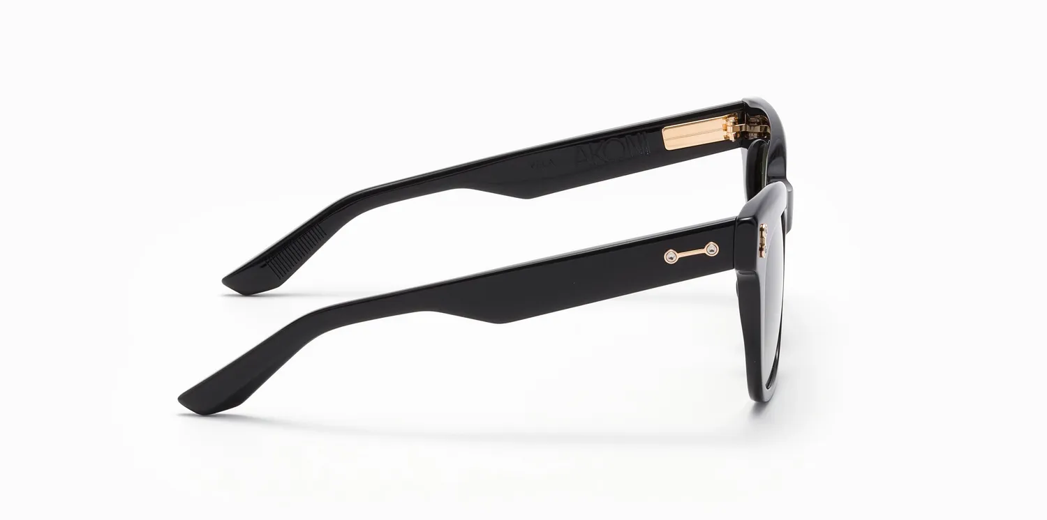 Akoni Etere Vela Sonnenbrille Black Cat-Eye 55