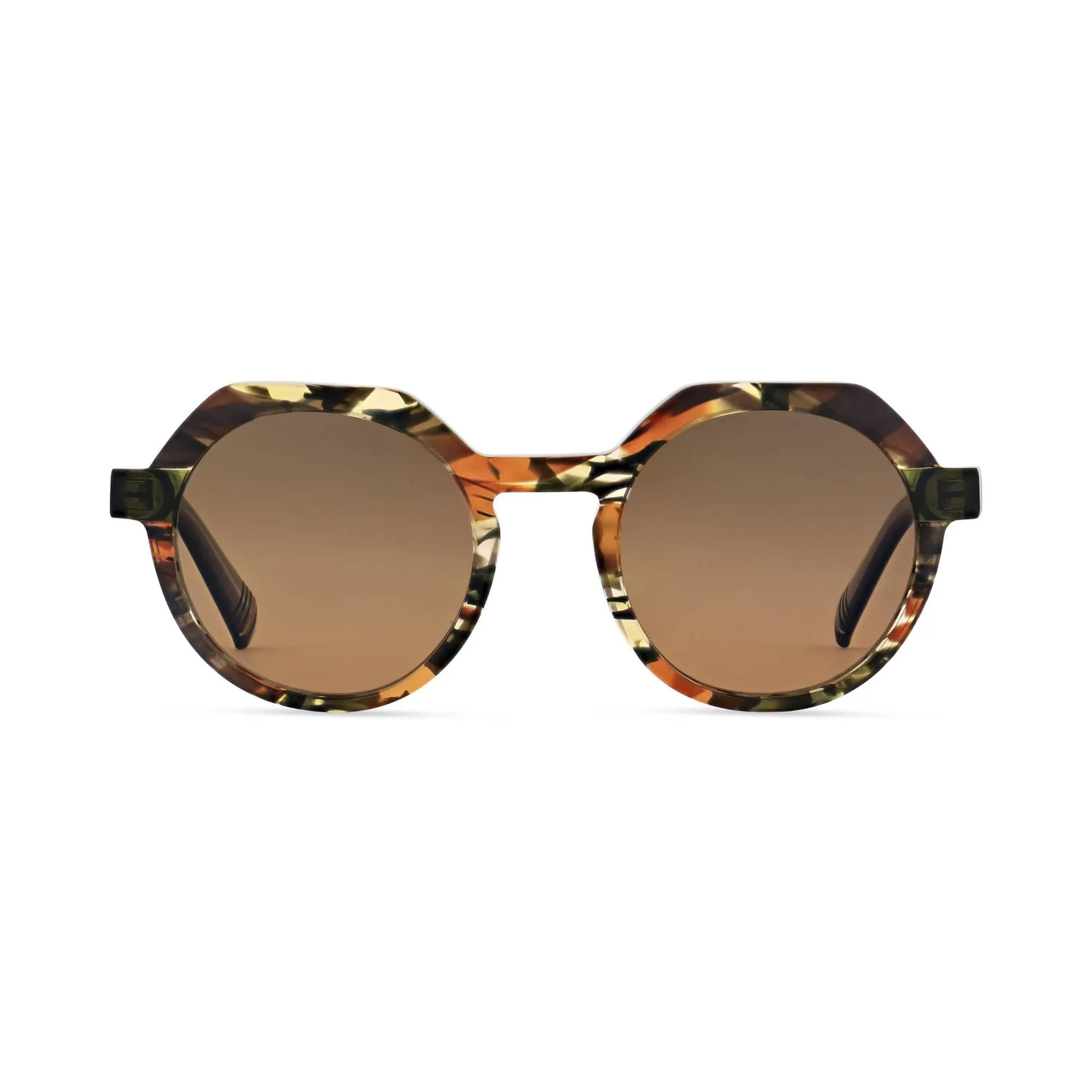 Morel Thasos 1 Sun Sonnenbrille Braun Rund 50-22 Acetat