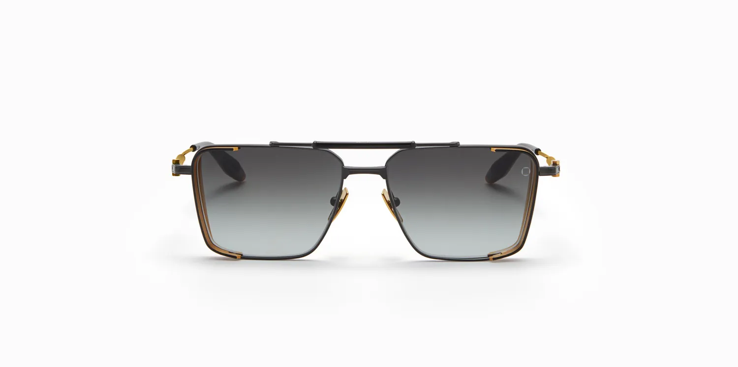 Akoni Etere Hera Sonnenbrille Matt Schwarz Gold