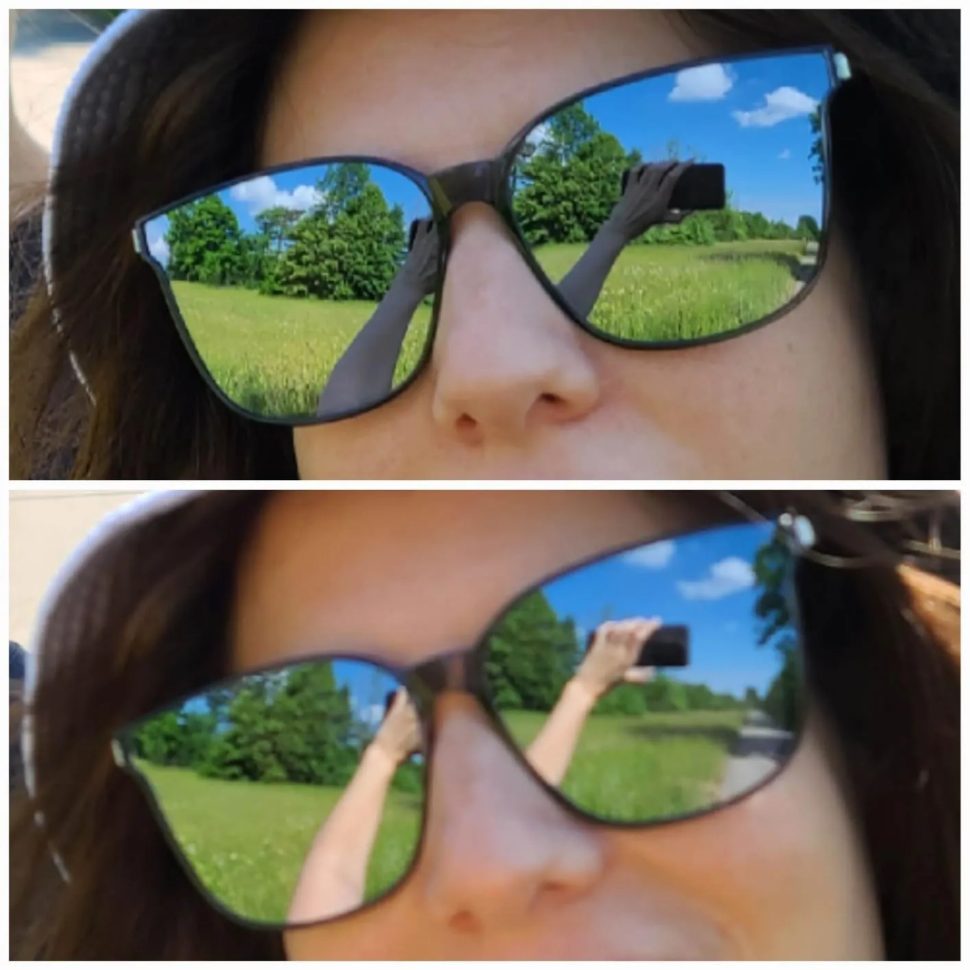 DUCO Vintage Damen Sonnenbrille Schwarz Grau polarisiert