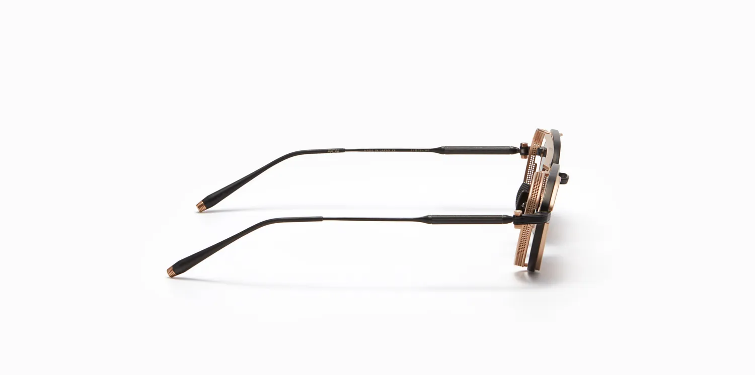 Akoni Optima Eris-Two Sonnenbrille Brushed Black achteckig