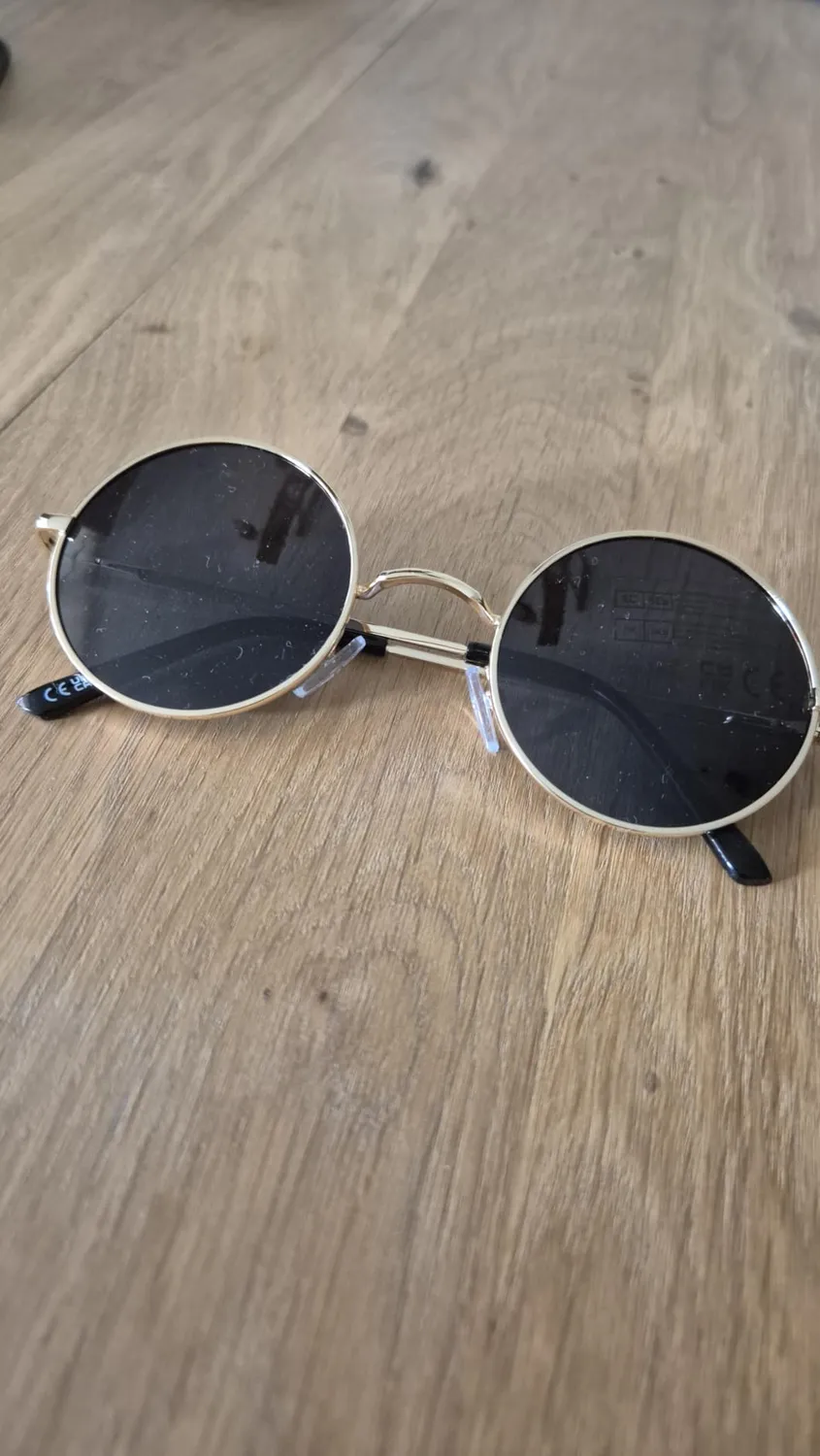 GQUEEN MEZ1 Retro Runde Sonnenbrille Gold Grau polarisiert