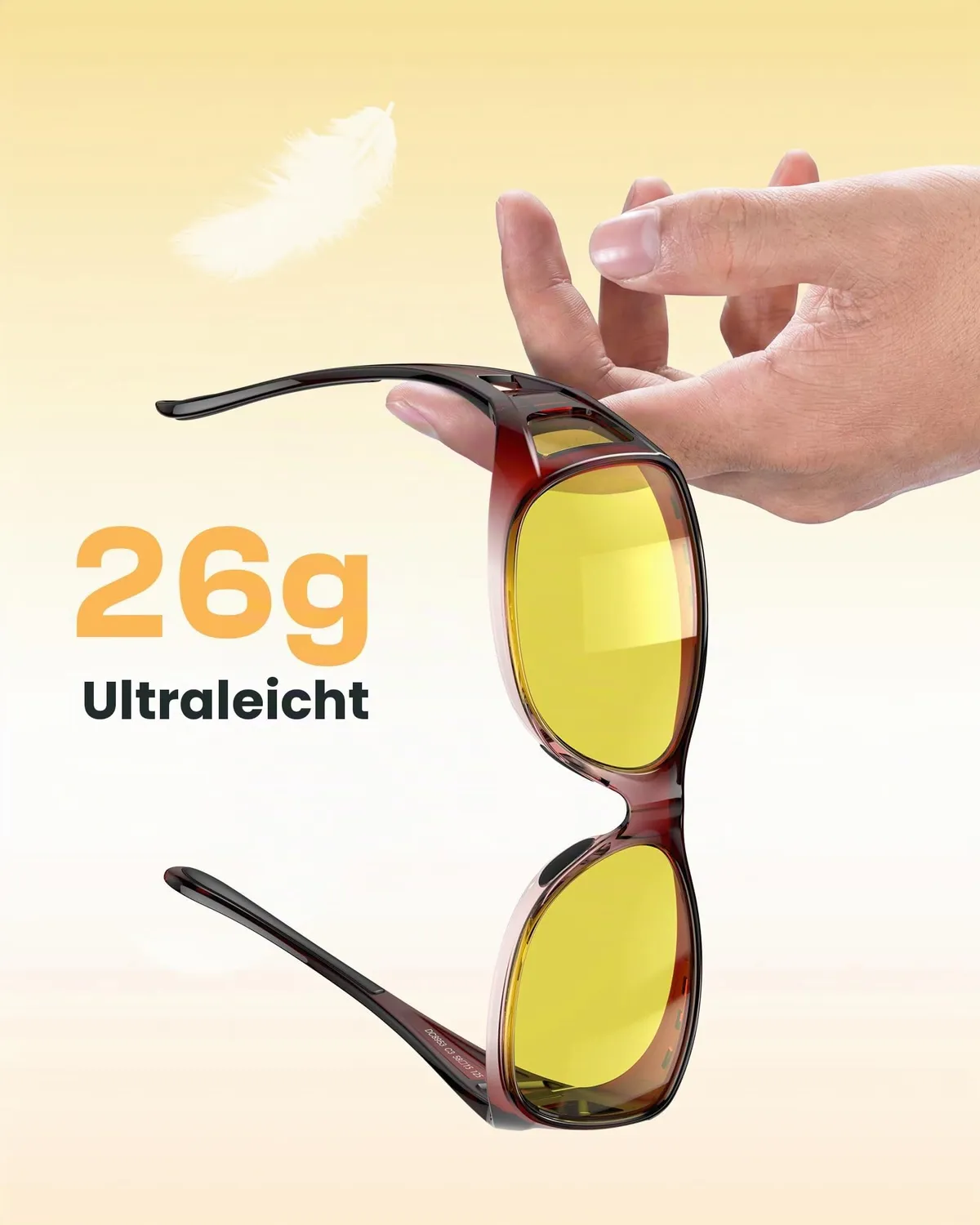 DUCO 8953Y Überbrille Rot M polarisiert