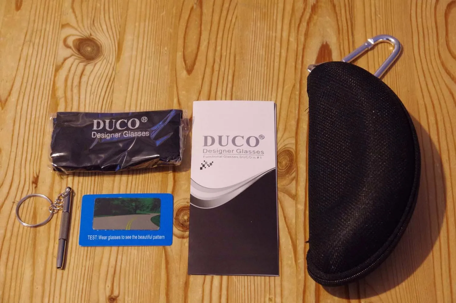 DUCO 8550 Sonnenbrille Herren Schwarz Grau polarisiert