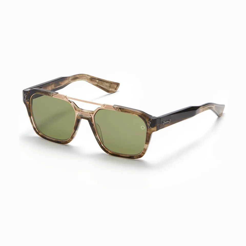 Akoni Delta Discovery Sonnenbrille Green Tortoise Swirl Acetat