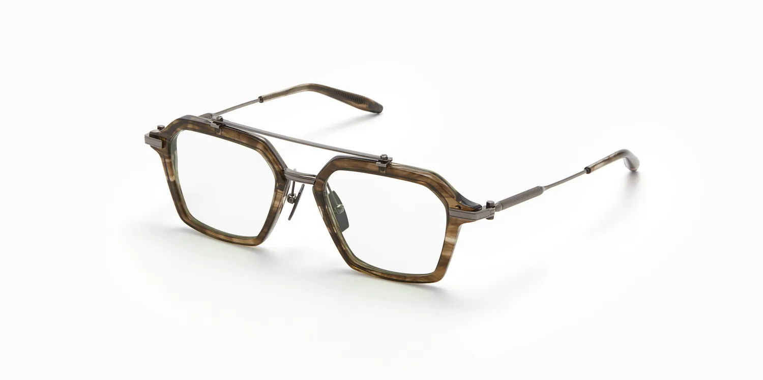 Akoni Optima Akari Brille Green Tortoise Swirl 51