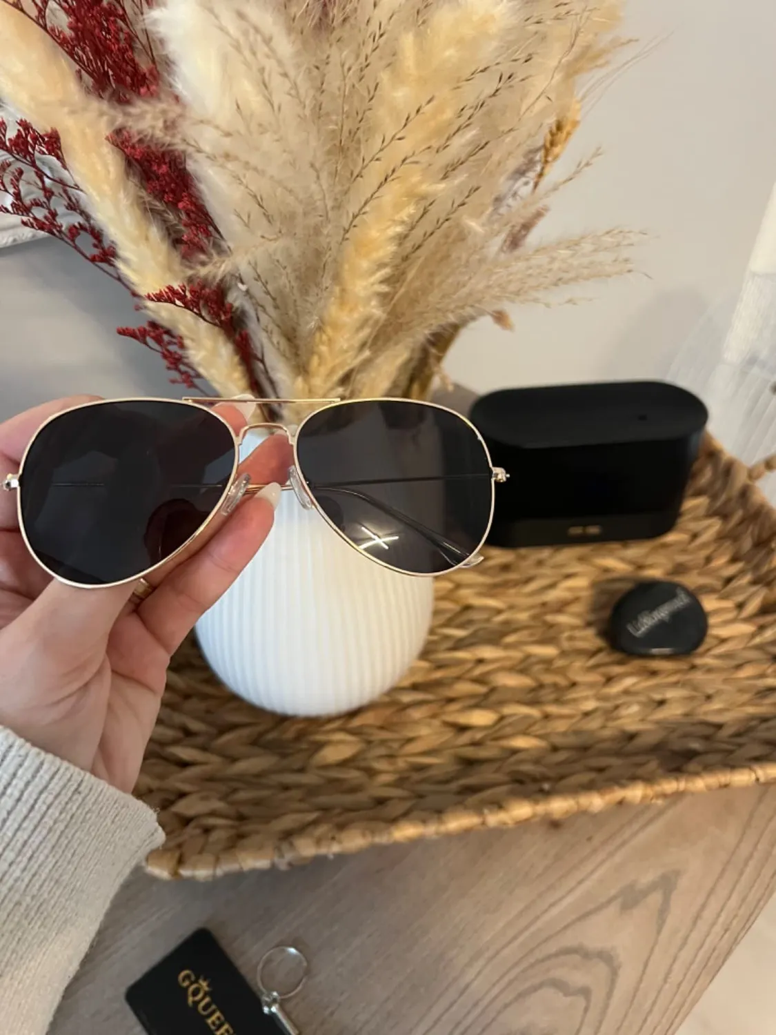 GQUEEN Pilotenbrille polarisiert Metall 58mm UV400