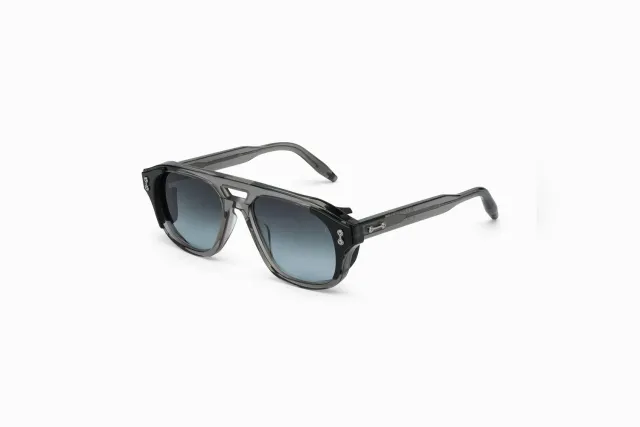Akoni Etere Phoenix Sonnenbrille Crystal Grey Aviator