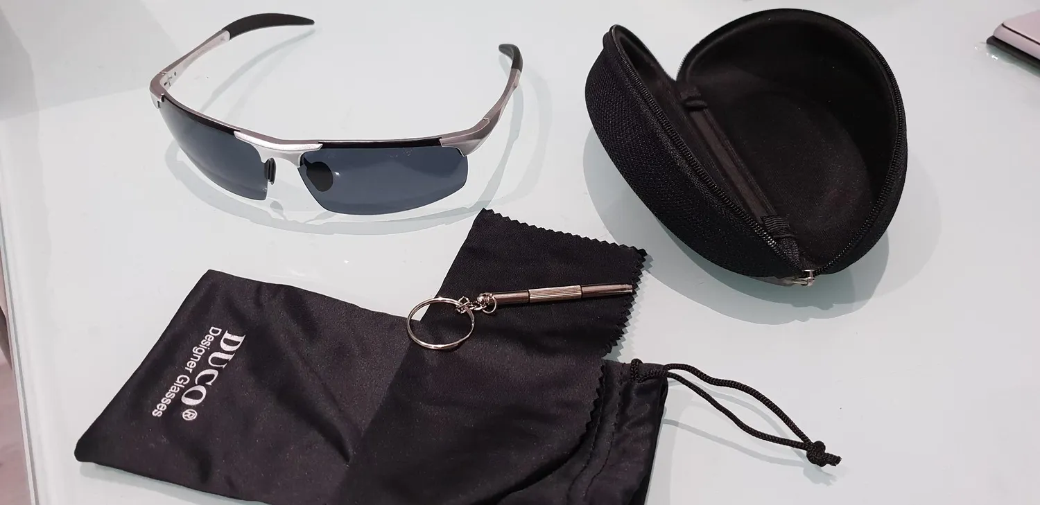 DUCO 8177S Herren Sportbrille polarisiert Grau