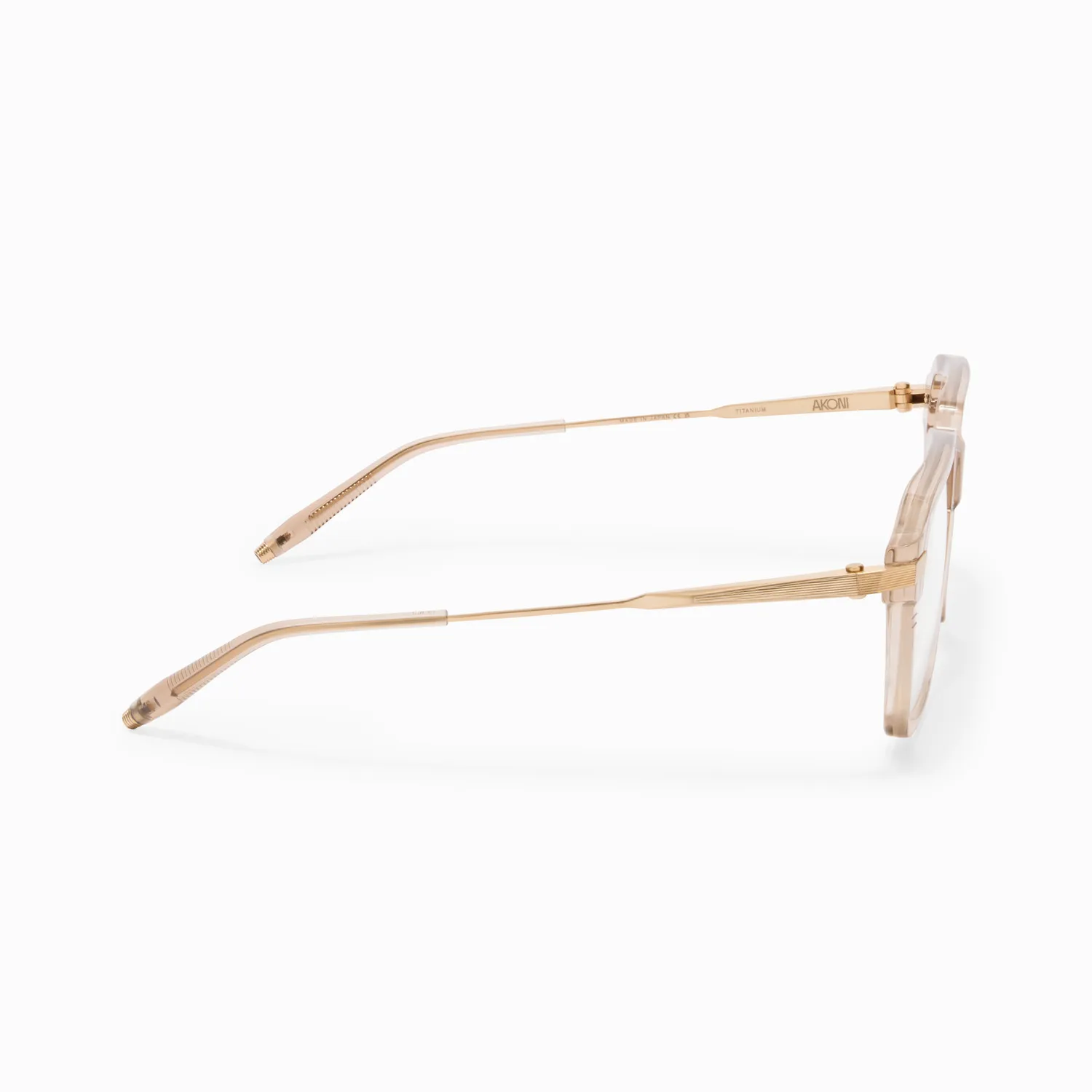 Akoni Vera Etere Brille Crystal Sand Eckig Unisex Acetat
