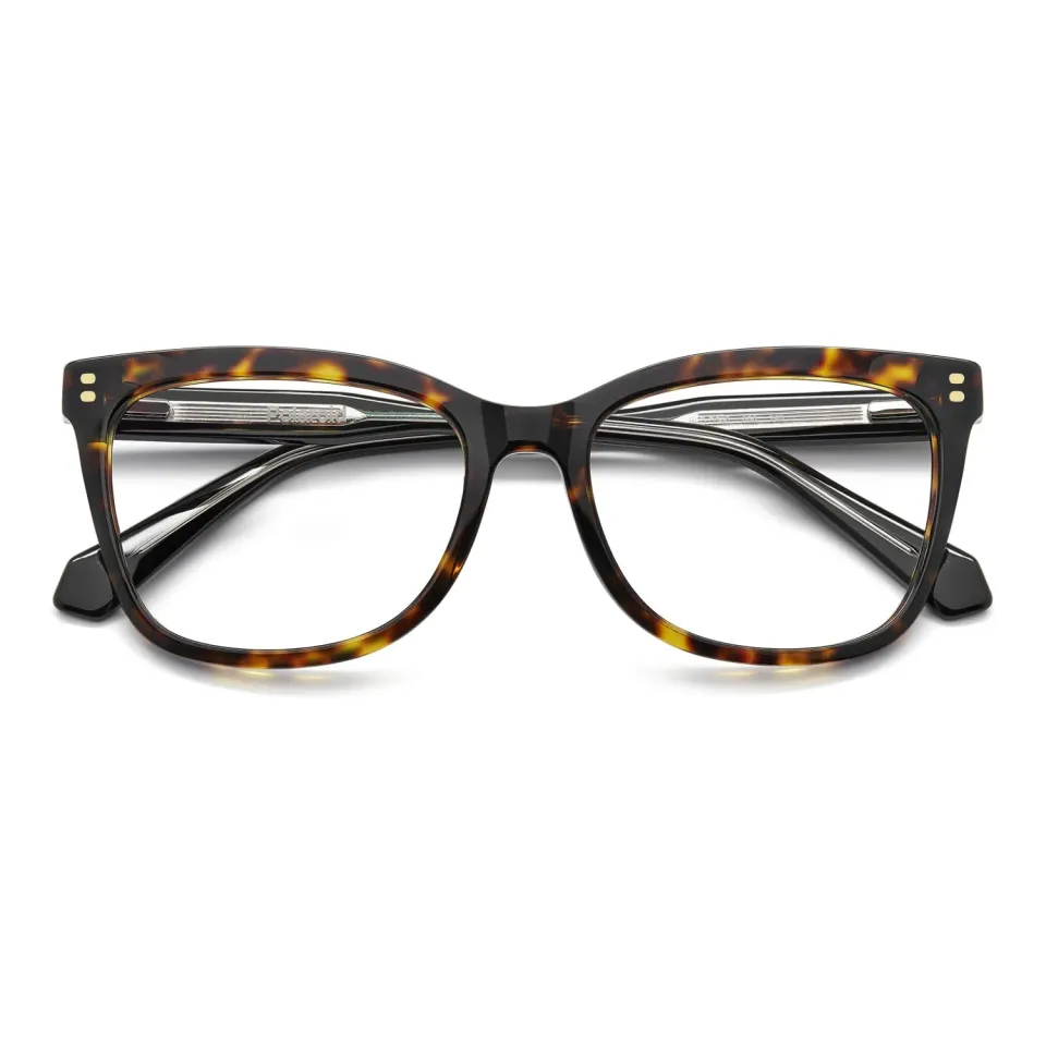 Polaroid PLD D586 Brille Havana eckig Flex-Scharnier