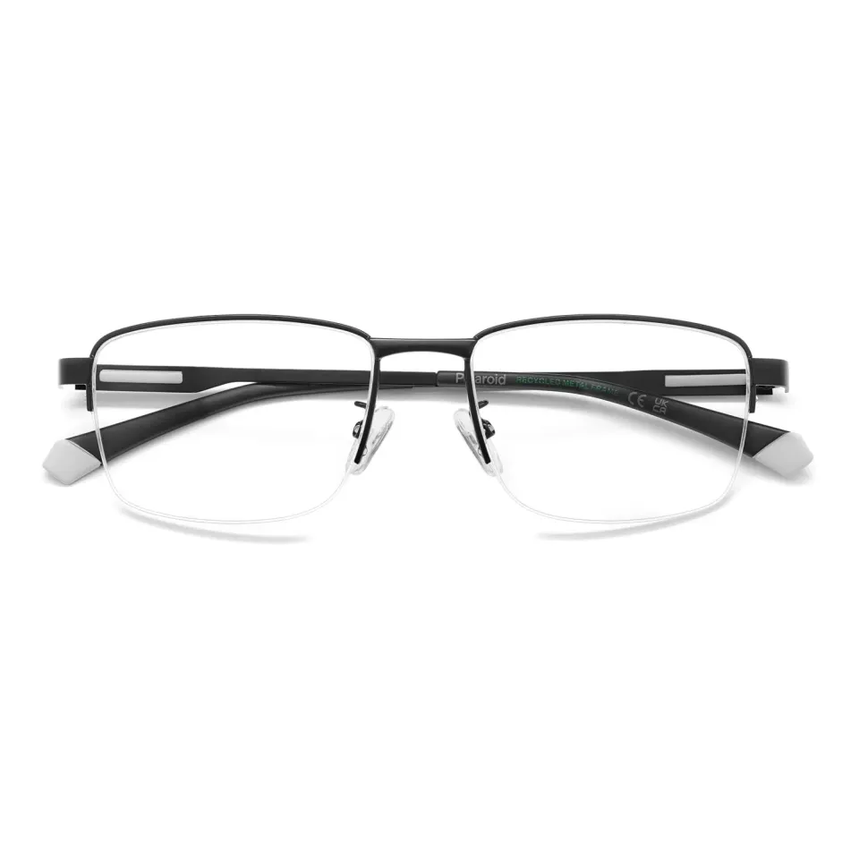 Polaroid PLD D571/G Herrenbrille Schwarz Halbrand Metall