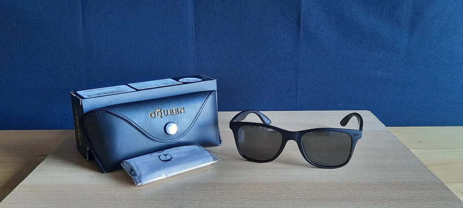 GQUEEN Rechteck Sonnenbrille polarisiert leicht UV400