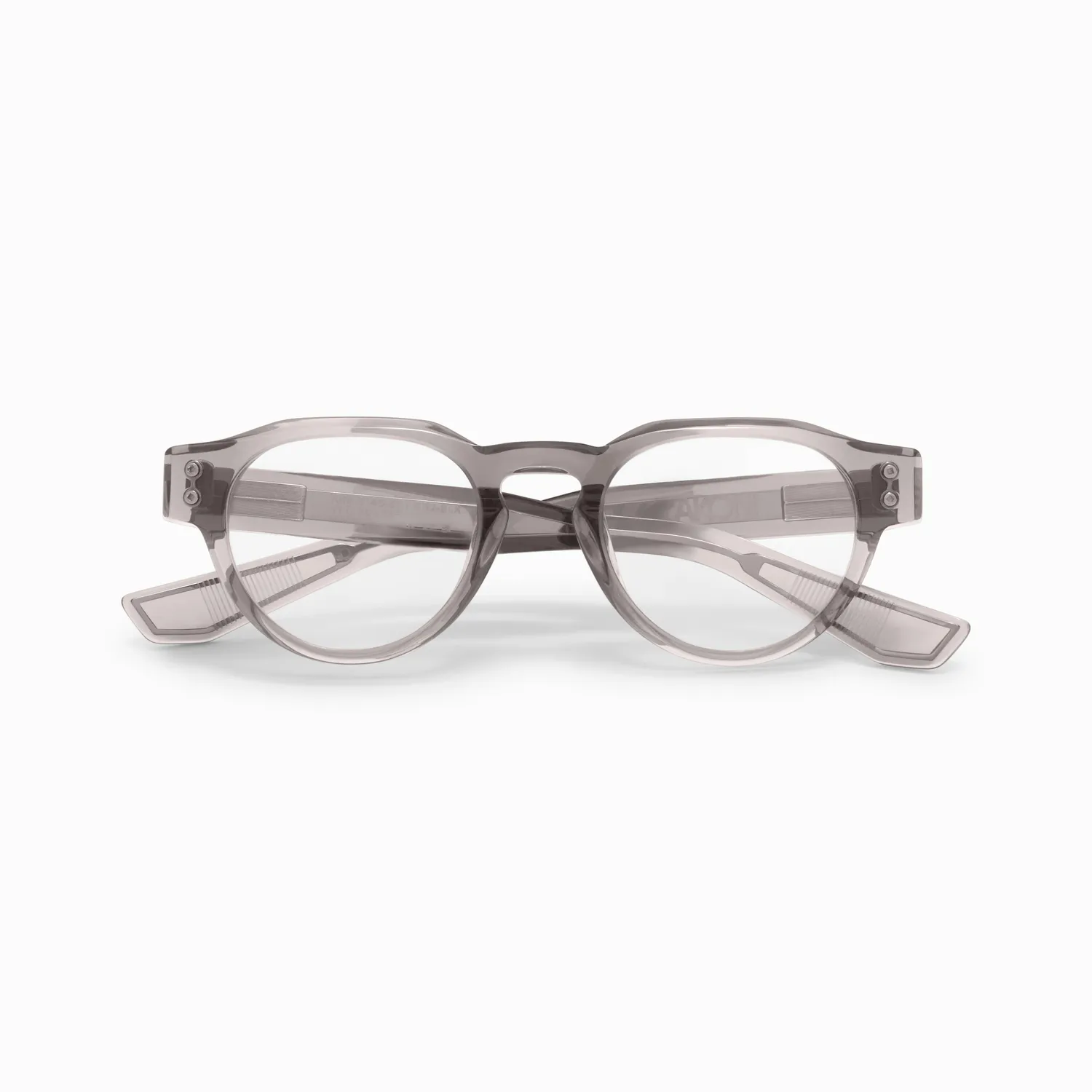 Akoni Etere Andra Brille Crystal Dark Grey Panto