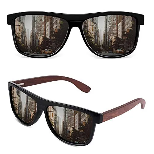 GQUEEN MOS07 Holz Sonnenbrille polarisiert UV400