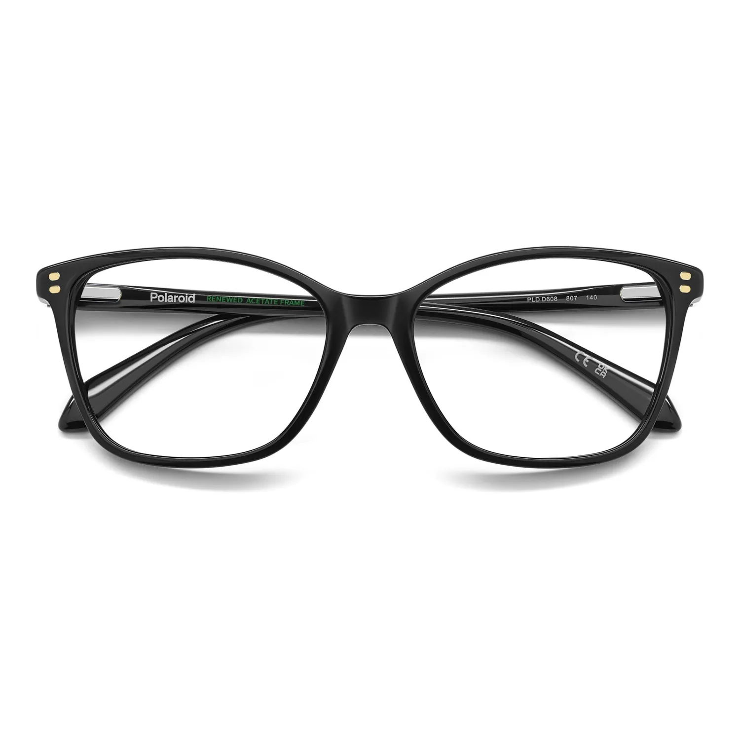 Polaroid PLD D608 Brille Schwarz Cat-Eye Eco-Acetat