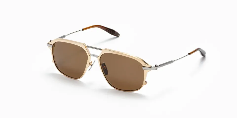 Akoni Icarus Sonnenbrille Brushed White Gold 58