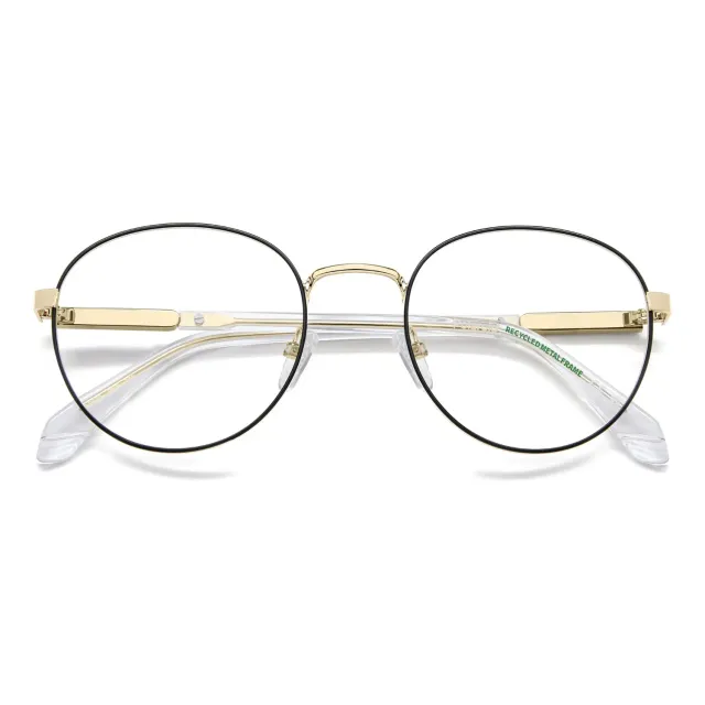 Polaroid PLD D600 Brille Herren Schwarz-Gold 53-21-145 rund