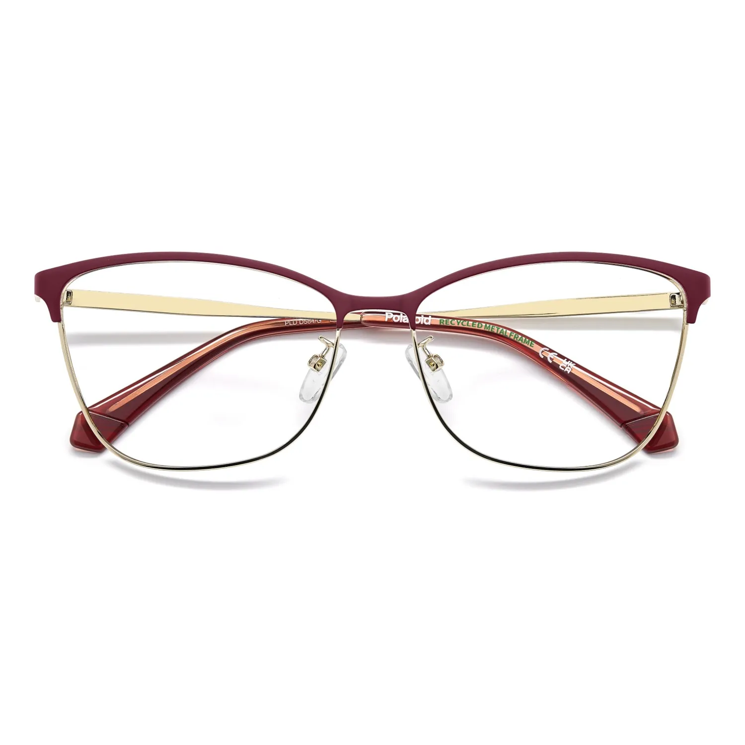 Polaroid PLD D584/G Brille schwarz-gold Cat-Eye