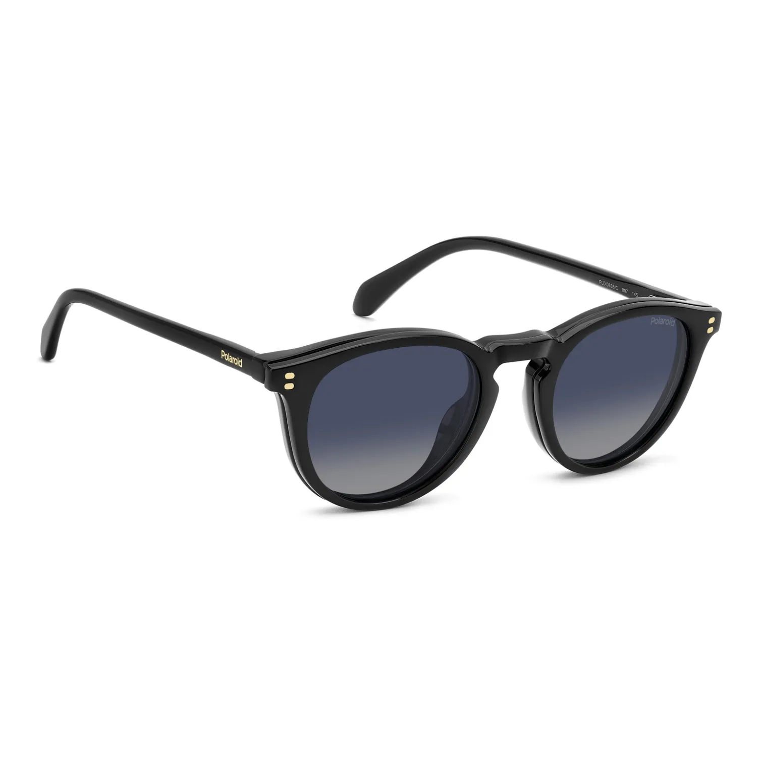 Polaroid PLD D638/C Brille Mattschwarz mit Sonnenclip
