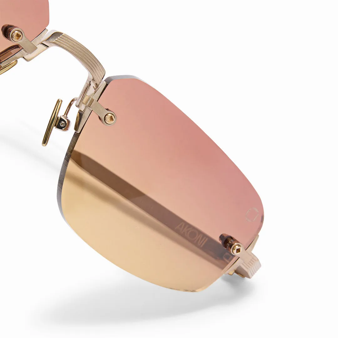Akoni Delta Juno-Three Sonnenbrille Brushed Gold