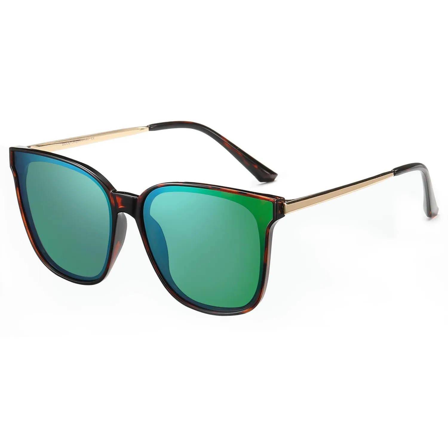 DUCO Vintage Damen Sonnenbrille Schwarz Grau polarisiert