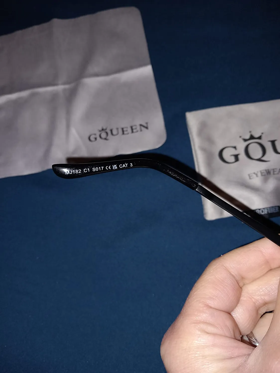 GQUEEN Piloten Sonnenbrille schwarz polarisiert UV400