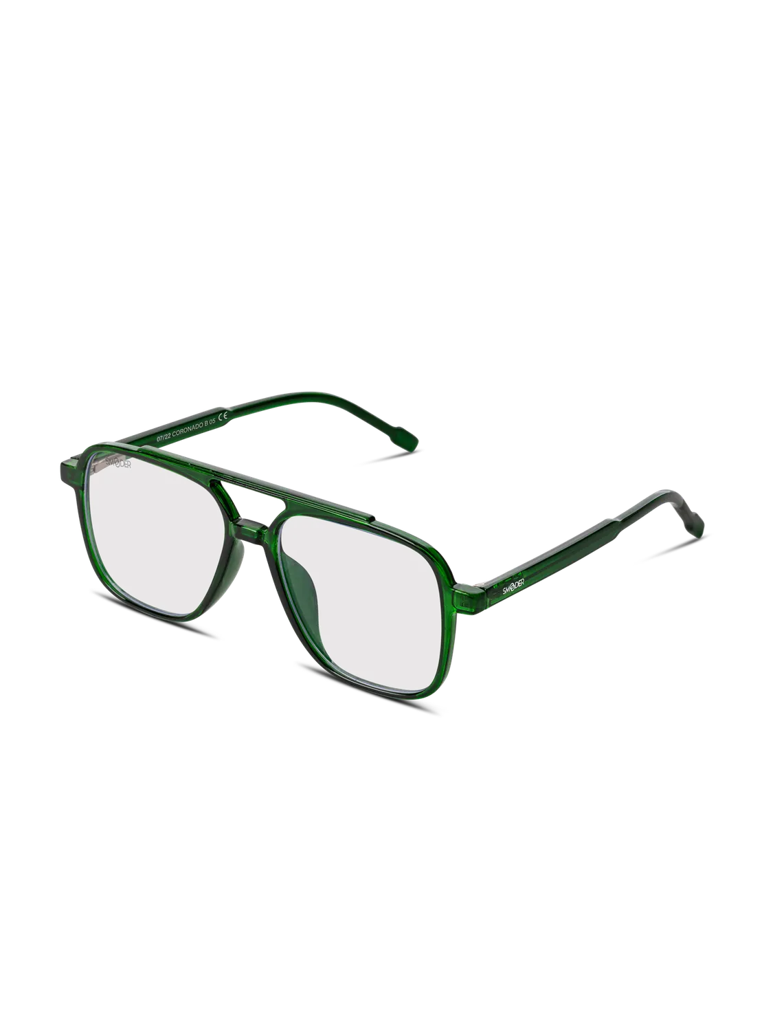 Smooder Coronado Blaulichtbrille Superior Green Federbügel