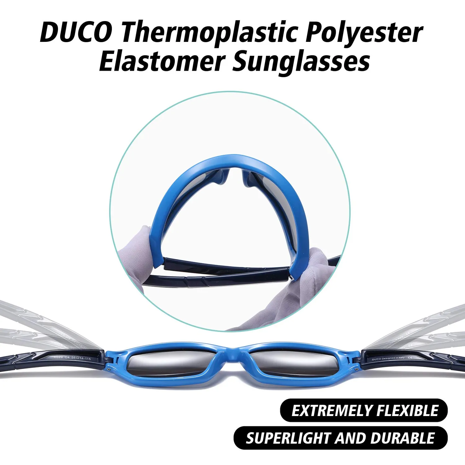 DUCO K029 Kinder Sonnenbrille polarisiert Blau