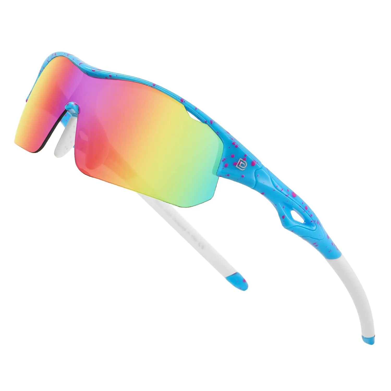 DUCO DK261 Kinder Sportbrille polarisiert schwarz-rot