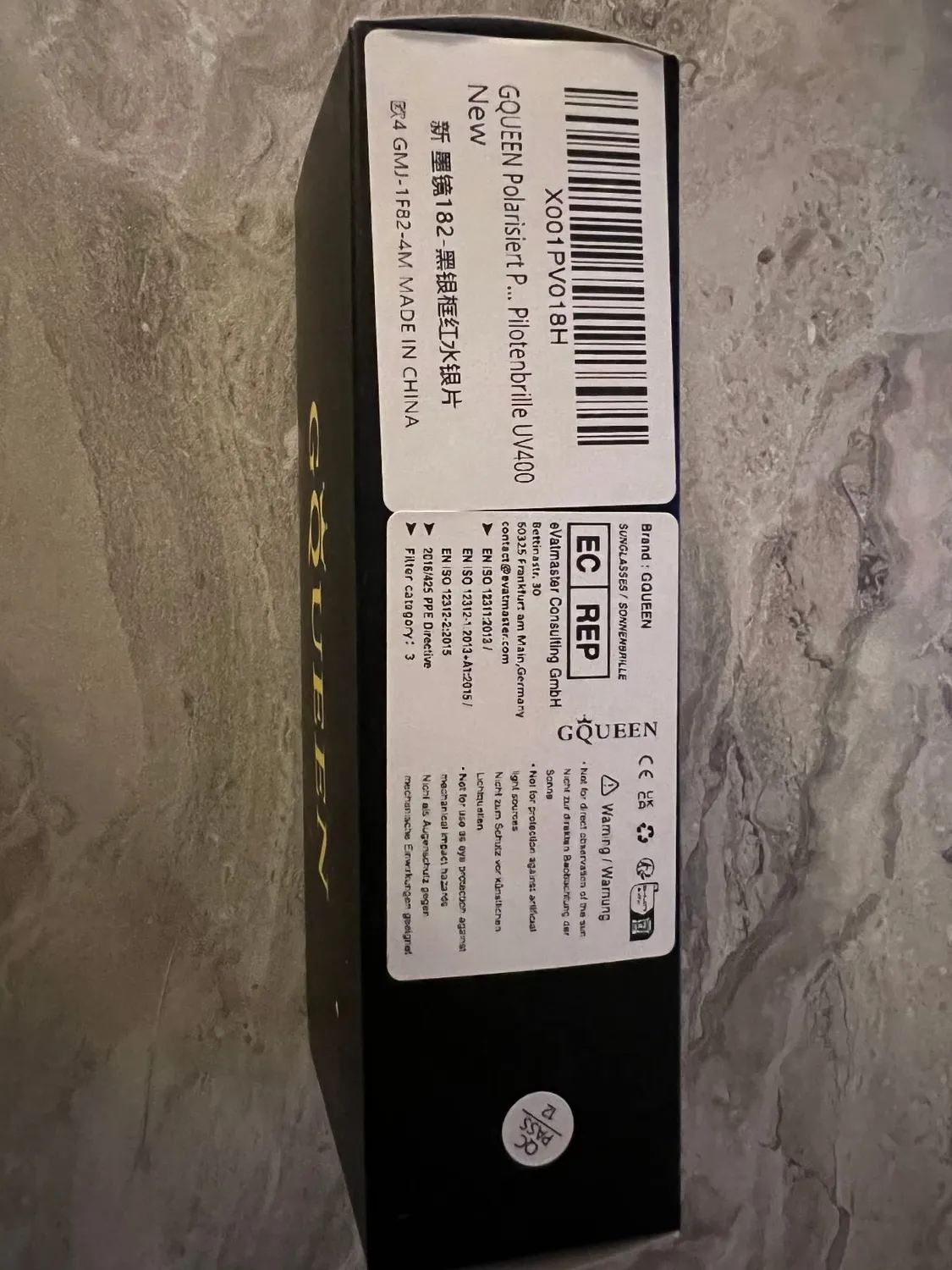 GQUEEN Piloten Sonnenbrille schwarz polarisiert UV400