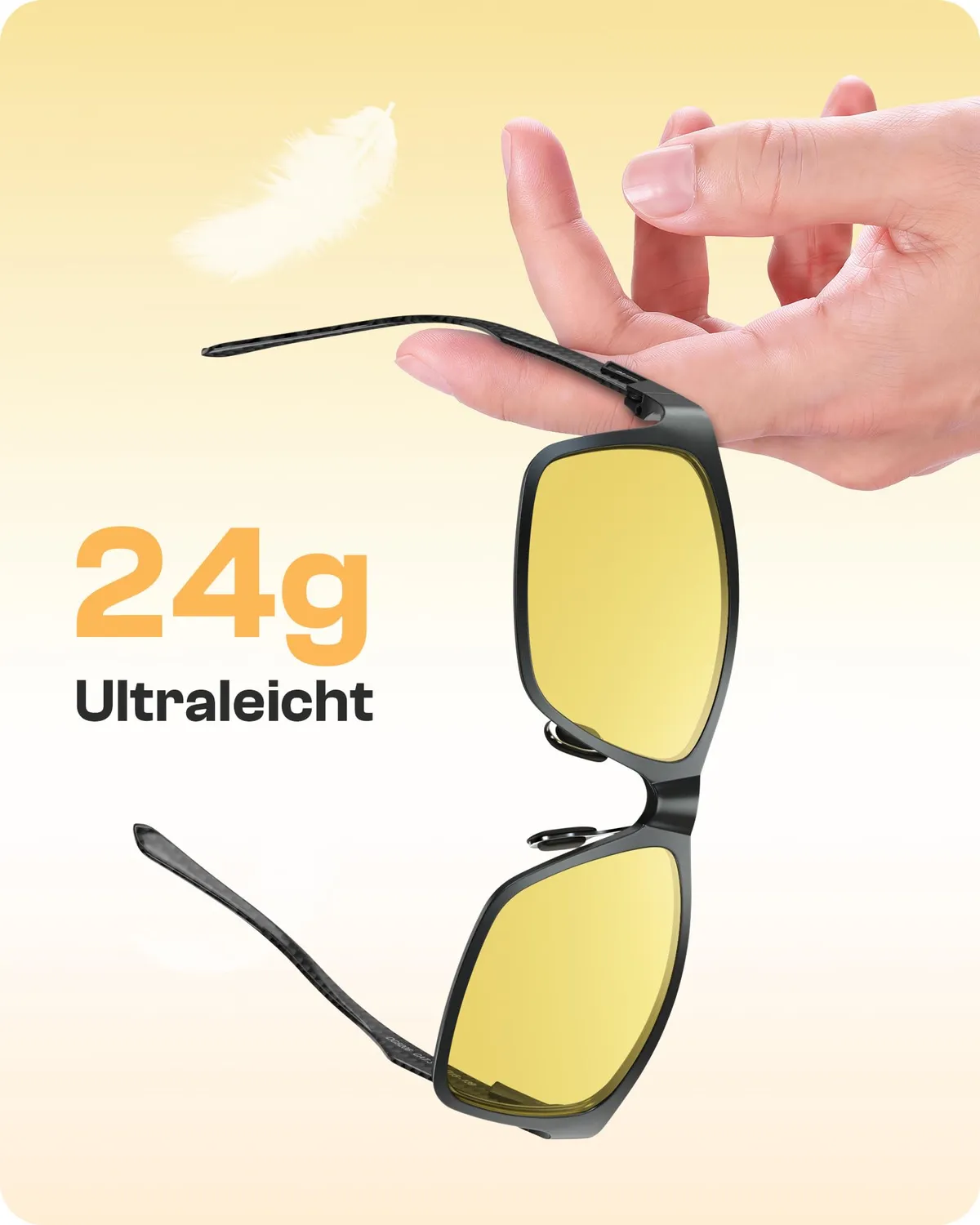 DUCO 8206Y Nachtfahrbrille polarisiert ultraleicht