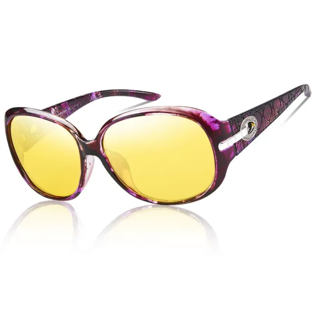 DUCO 1220Y Damen Nachtfahrbrille gelb polarisiert