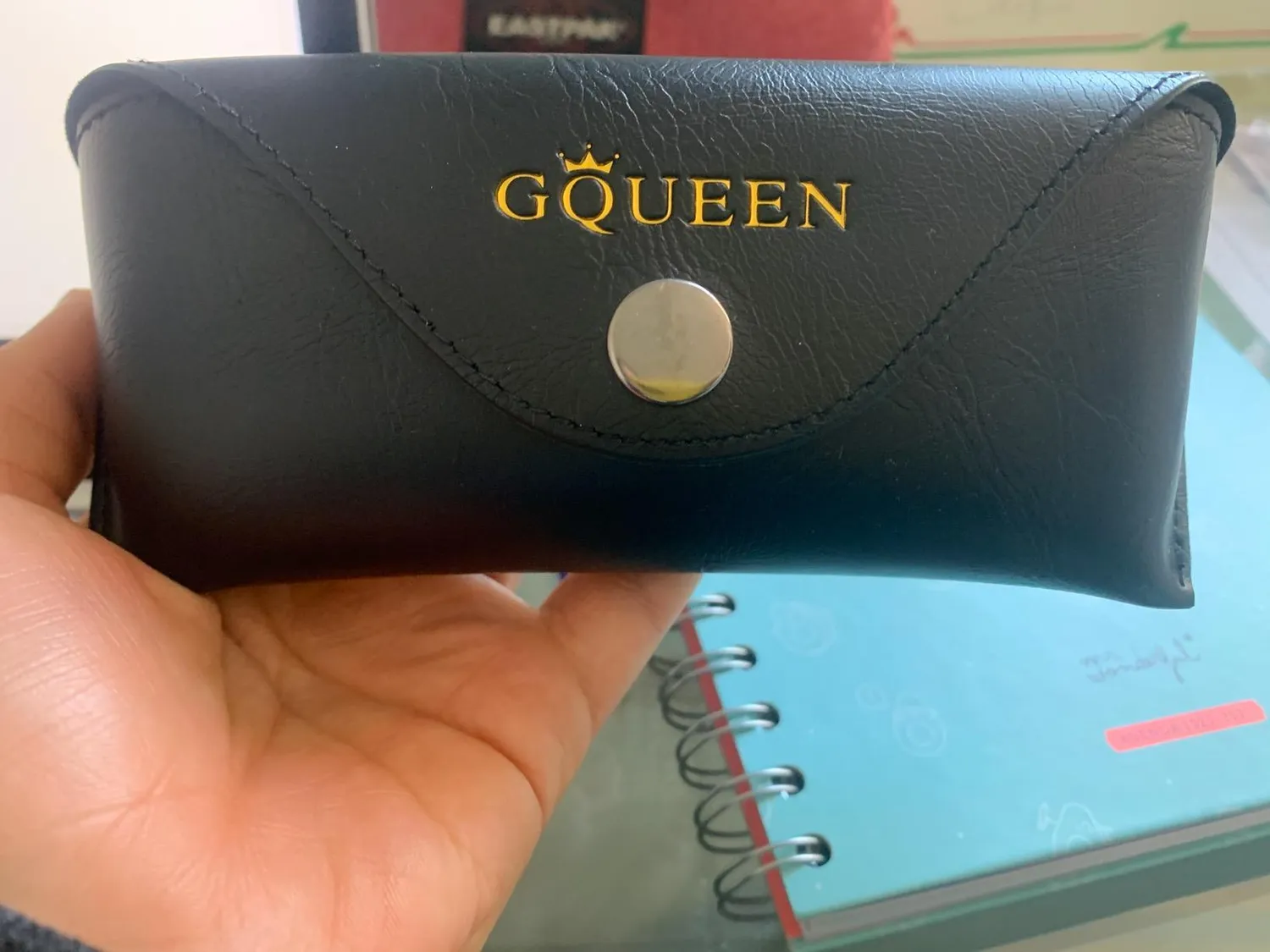 GQUEEN Runde Blaulichtfilter Brille Übergröße amber