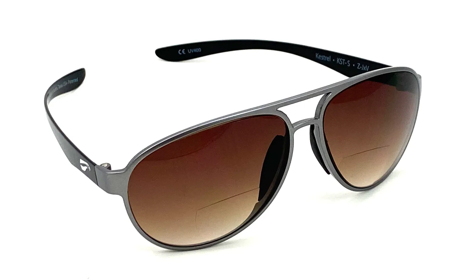 Flying Eyes Cooper Aviator Bifokalbrille Gradient Grau +2,0